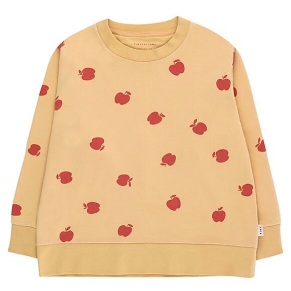 Tinycottons Yellow Apple Print Sweatshirt, Pima Cotton, Unisex Kids 10Y, Fruit - Picture 1 of 14
